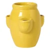 Aardbeienpot keramiek - geel - ø7x10 cm