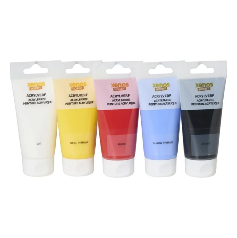 Acrylverfset - multikleur - 5x75 ml