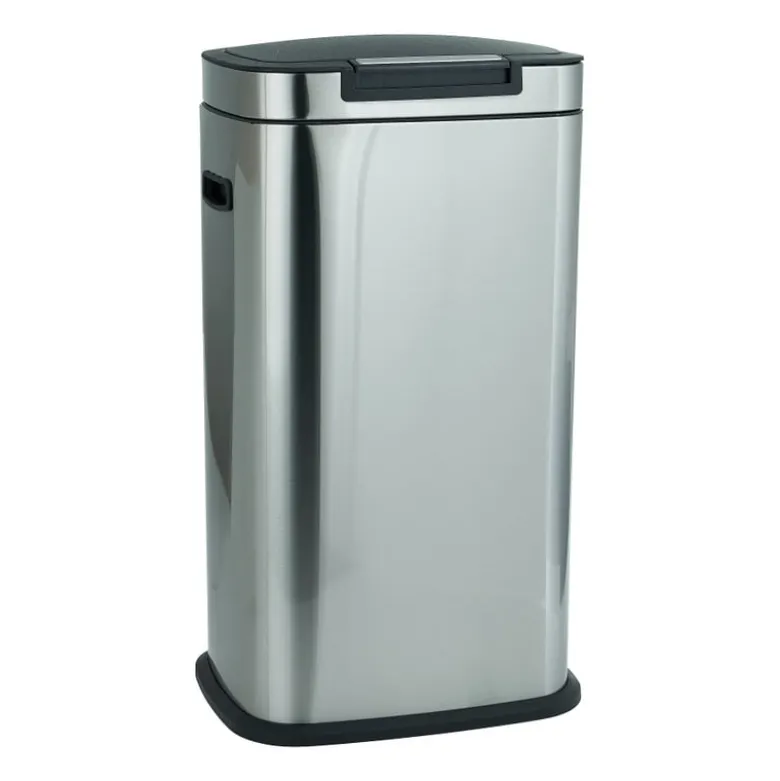 Afvalemmer push - zilver - 38 liter