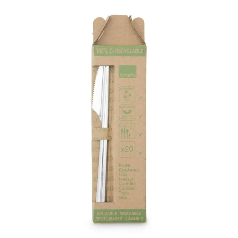 Amefa RVS messen - zilverkleurig - 20 stuks