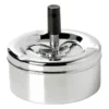 Asbak met drukknop - chroom