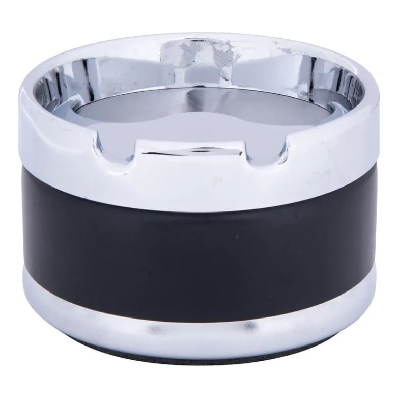 Asbak rond draaiopening - 8,5 x 5 cm - RVS