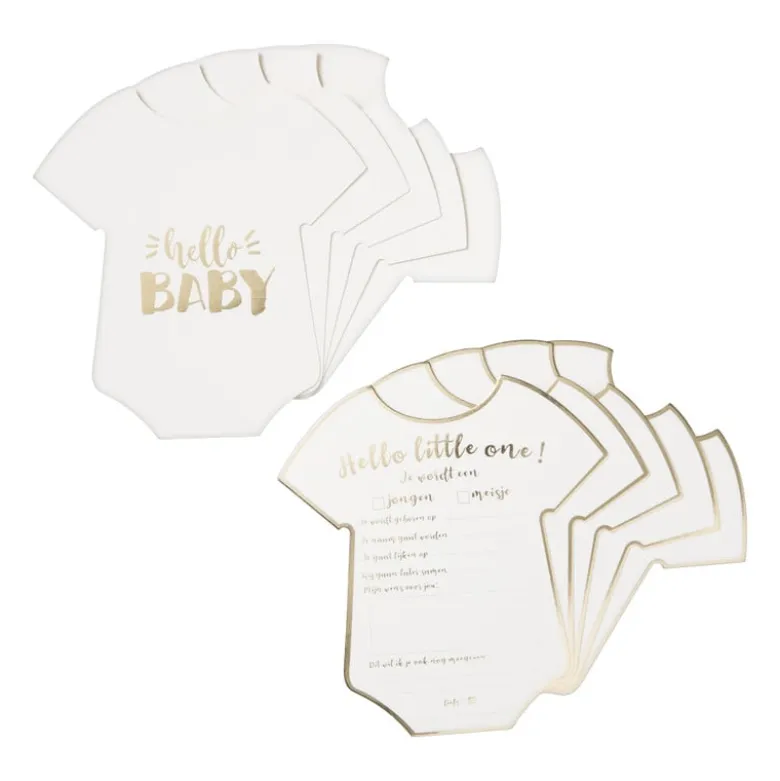 Babyshower invulkaarten - set van 10