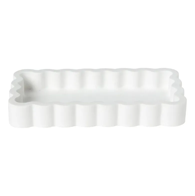 Badkamer plateau golf - wit - 3x18x10 cm