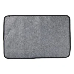 Badmat fluffy - zwart - 45x70 cm