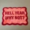Badmat hell yeah why not - roze - 50x70 cm