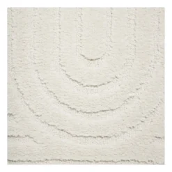 Badmat Lijnen - wit - 50x70 cm