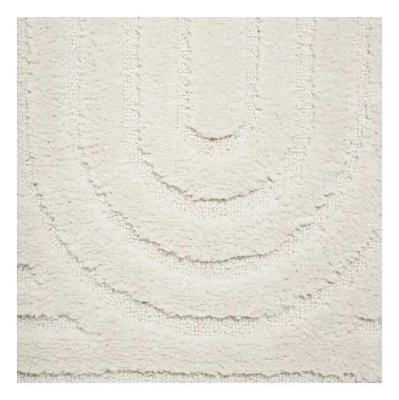 Badmat Lijnen - wit - 50x70 cm