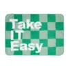 Badmat Take it Easy - groen/wit - 50x70 cm