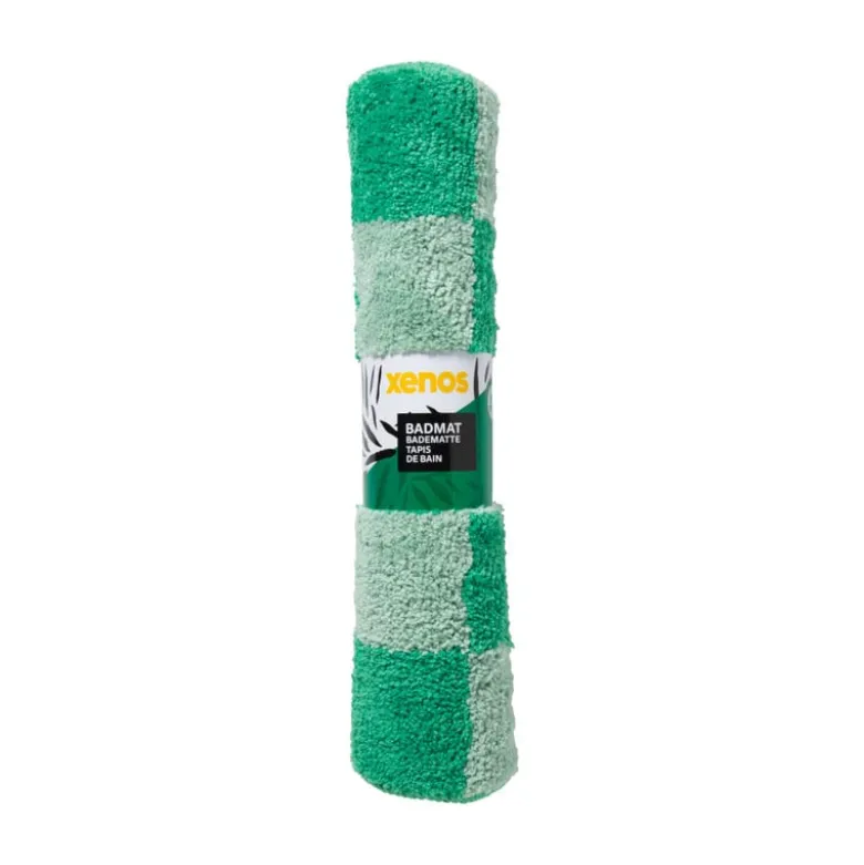 Badmat Take it Easy - groen/wit - 50x70 cm
