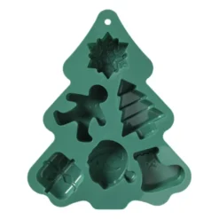 Bakvorm kerstfiguren - groen - 22x18x2.5cm