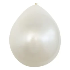 Ballonnen metallic - wit - 9 stuks