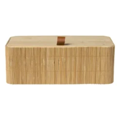 Bamboe kistje met deksel Jesse - 8x23x13 cm - naturel