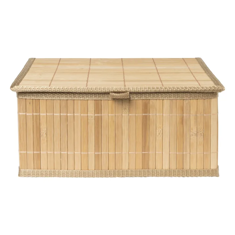 Bamboe mand met deksel - 13x29x23 cm