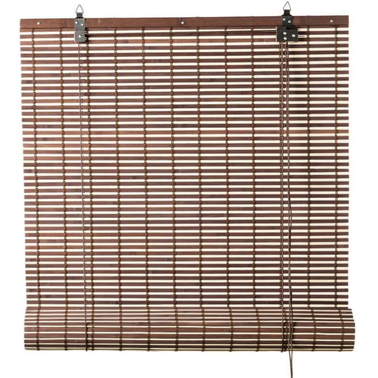 Bamboe rolgordijn - bruin/naturel - 90x180 cm