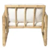 Bamboe tuinfauteuil Hanoi - bruin/wit - 70x75x75 cm