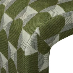 Bankje grafisch - groen/beige - 49x100x36 cm