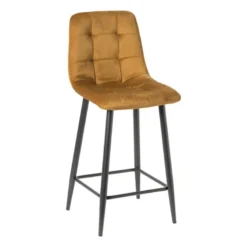 Barkruk velvet - oker - 100x50x41.5 cm