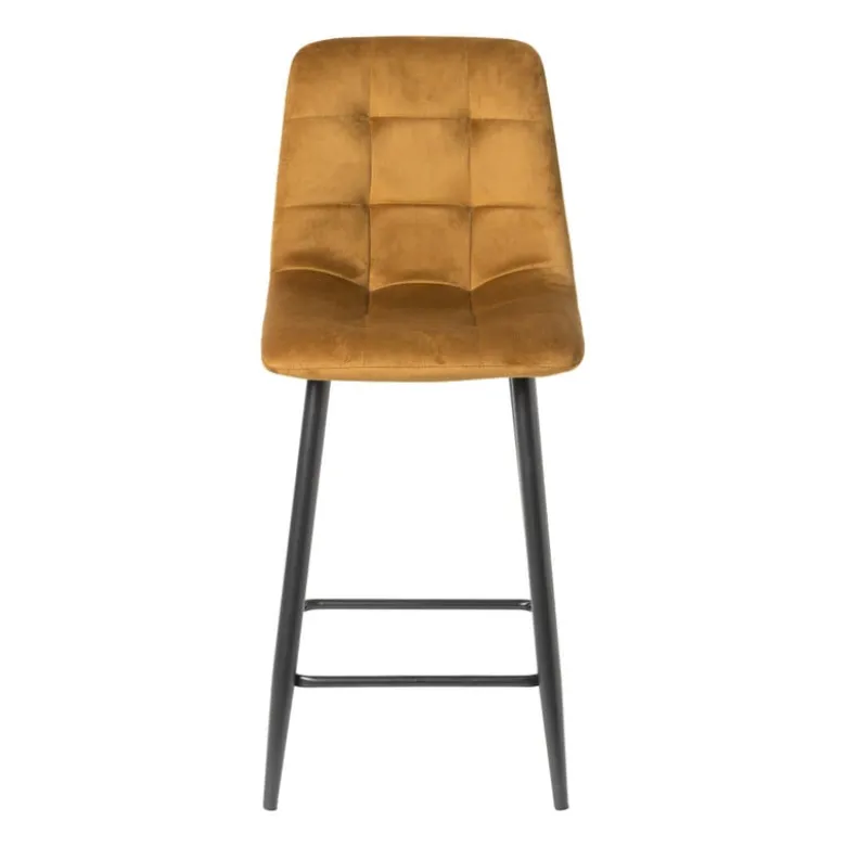 Barkruk velvet - oker - 100x50x41.5 cm