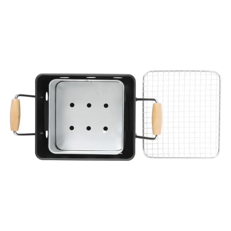 Bbq kubus - mini barbecue - 27.5x17x15.5 cm
