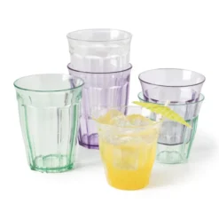 Beker met facetten - groen - 450 ml