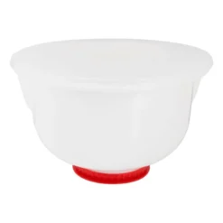 Beslagkom met deksel - 24 cm - wit