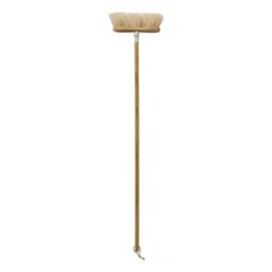 Bezem bamboe - beige - 30x7x12 cm