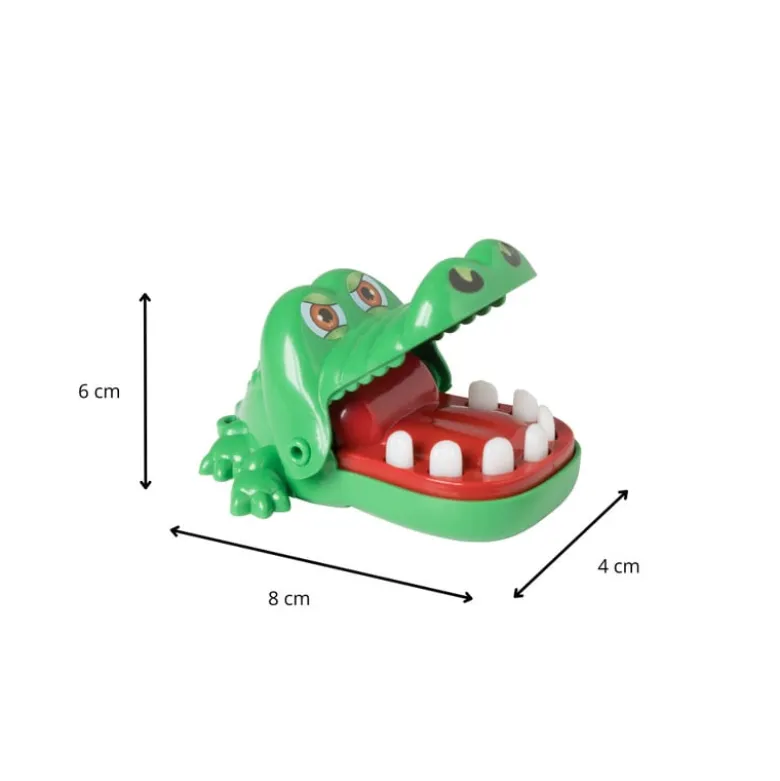 Bijtende krokodil mini spelletje - 6x4x8 cm