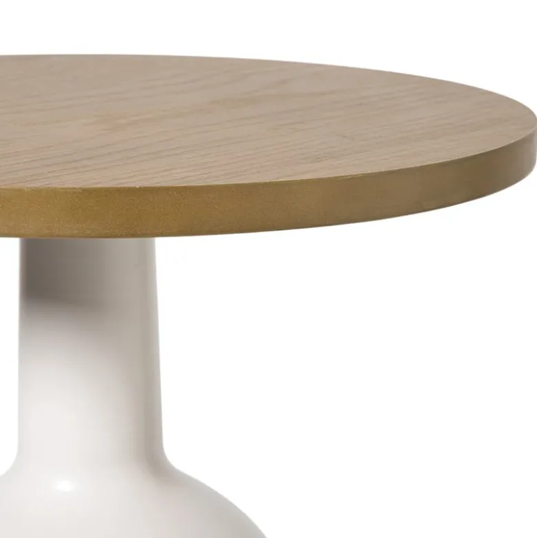 Bijzettafel Chico - bruin/beige - ø40x47 cm