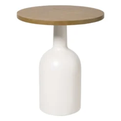 Bijzettafel Chico - bruin/beige - ø40x47 cm