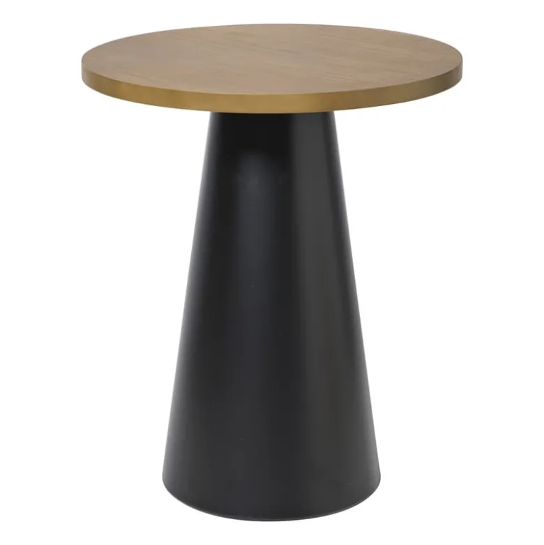 Bijzettafel Chico - bruin/zwart - ø39.5x48.5 cm