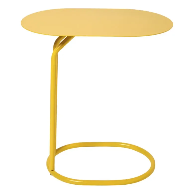 Bijzettafel Freddy - geel - 49x45x28 cm