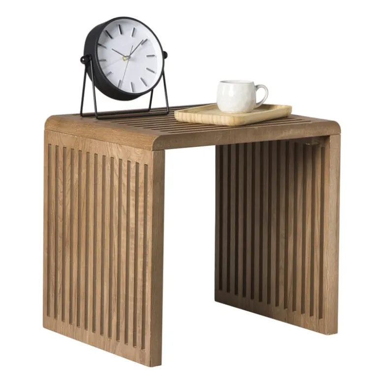 Bijzettafel Japandi groot - bruin - 40x42x35 cm