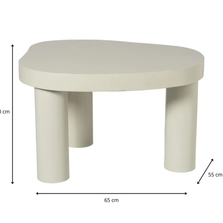 Bijzettafel Karlstad middel - 40x65x55 cm - grijs