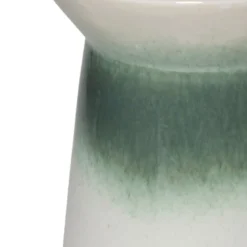 Bijzettafel keramisch - groen - ø36x34 cm