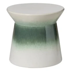 Bijzettafel keramisch - groen - ø36x34 cm