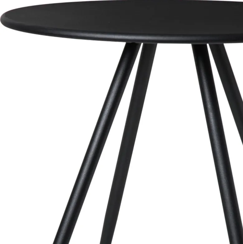Bijzettafel Manolo hoog - zwart -ø45x45 cm