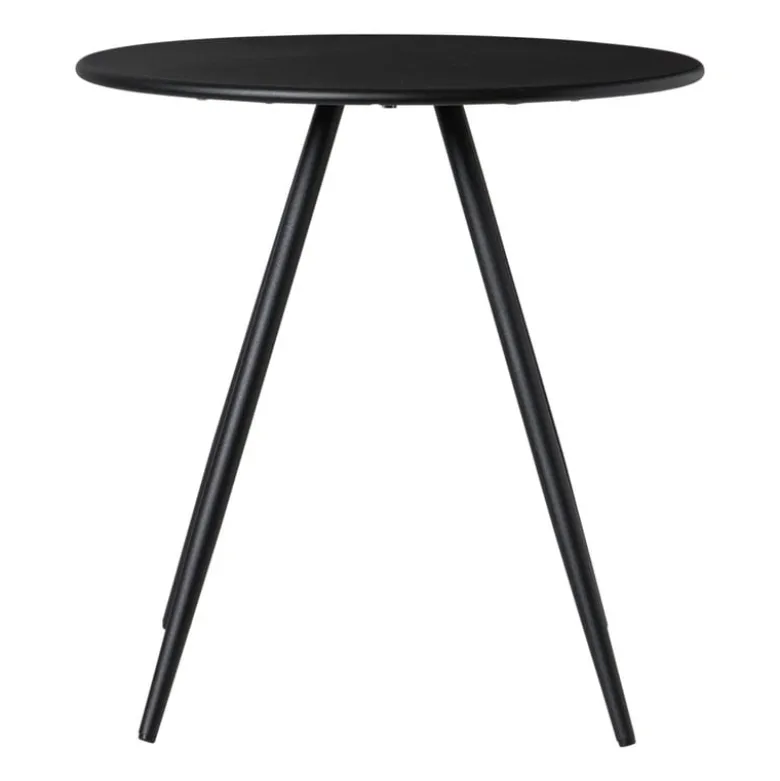 Bijzettafel Manolo laag- zwart - ø55x40 cm