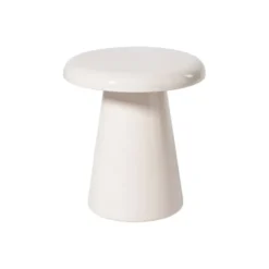 Bijzettafel metaal klein - beige - ø30x33 cm