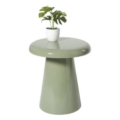 Bijzettafel metaal klein - groen - ø30x33 cm
