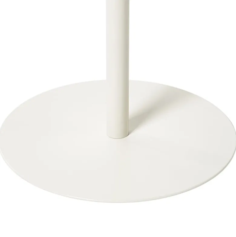 Bijzettafel Mica bloem - wit