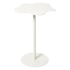 Bijzettafel Mica bloem - wit