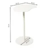 Bijzettafel Mica organisch - wit - 53x35x26 cm