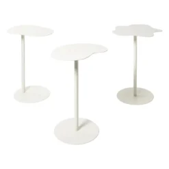 Bijzettafel Mica ovaal - wit - 53x35x25 cm