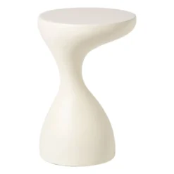 Bijzettafel organic - beige - ø34x50 cm