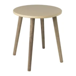 Bijzettafel Salvador - beige/bruin - ø36x41 cm