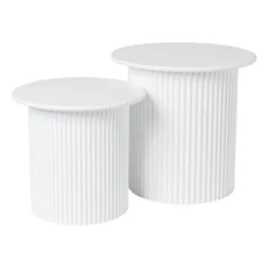Bijzettafels Oslo - wit - set van 2