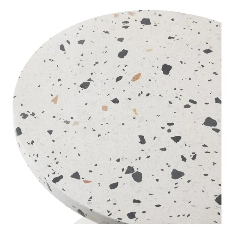 Bijzettafel Terrazzo - wit - ø40x45 cm