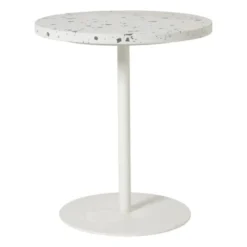 Bijzettafel Terrazzo - wit - ø40x45 cm