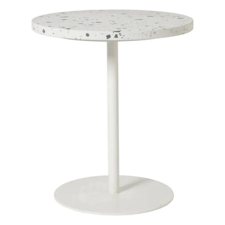 Bijzettafel Terrazzo - wit - ø40x45 cm